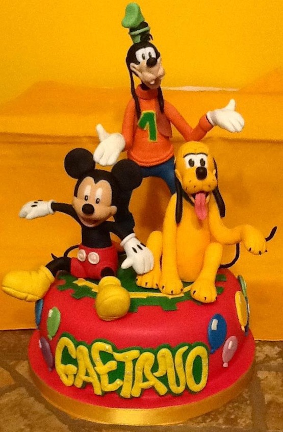 mickey goofy pluto cake 