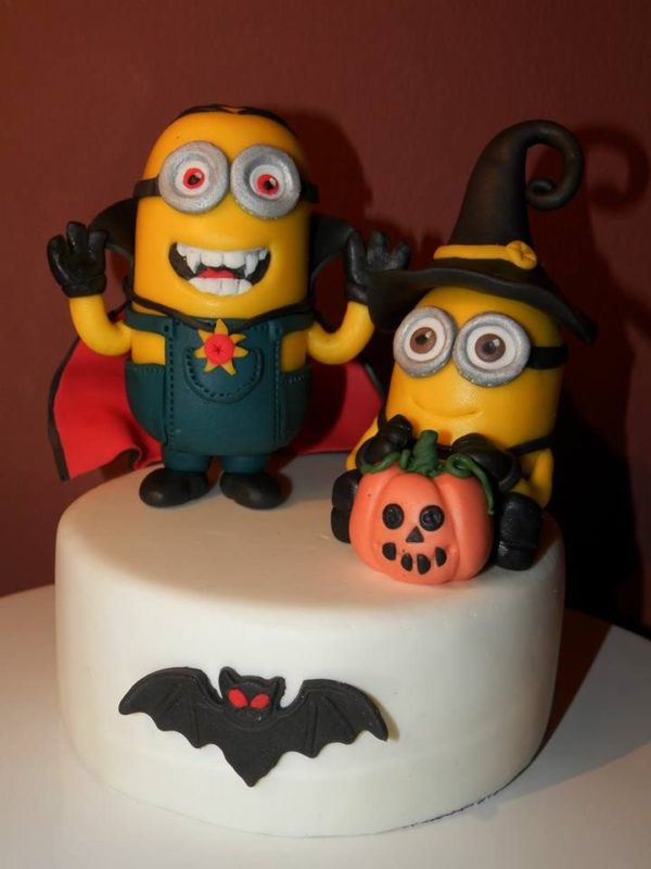 Cake topper Minions per halloween