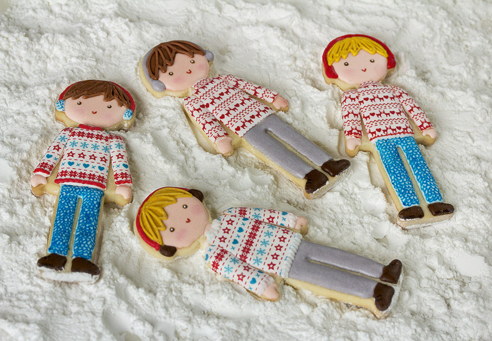 biscotti decorati a forma di bambini