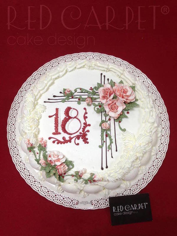 vintage 18 birthday cake