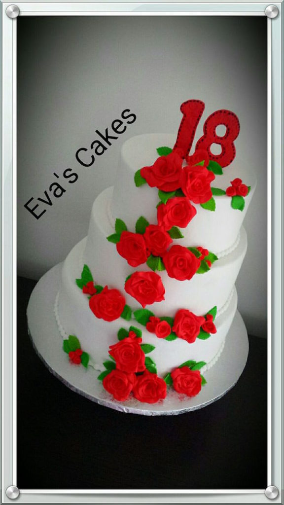 torta 18 rose rosse