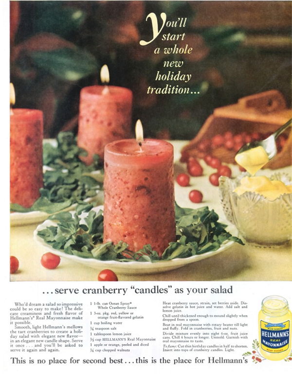 candele di cranberry